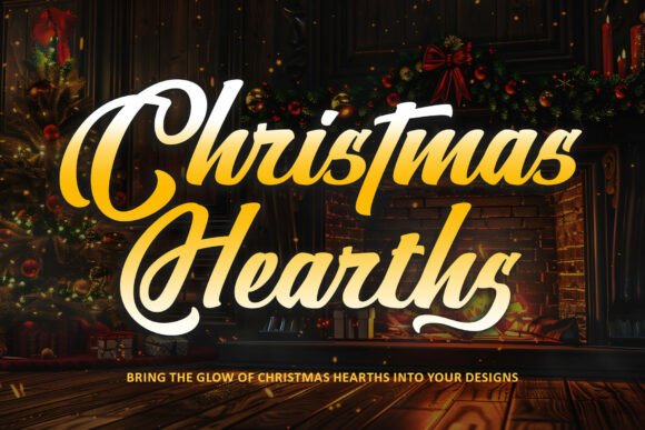 Christmas Hearths Font for Festive Editorial Design