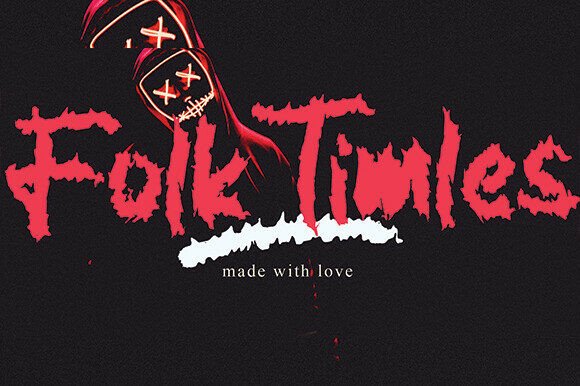 Folk Timles Font: Gritty Editorial Typography