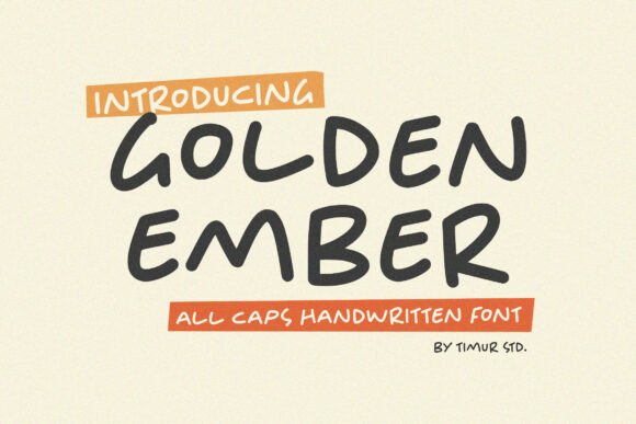 Golden Ember Font Review: Bold Handwritten Type for Branding