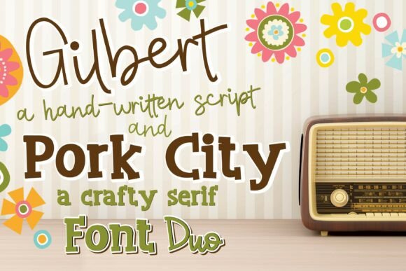 Pork City and Gilbert Duo Font for Web Design