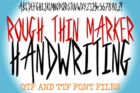Rough Thin Marker Font for Authentic Web Design